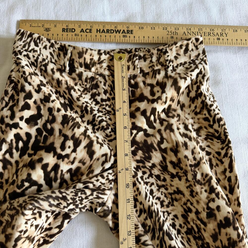 Betty Barclay Pants Womens 38 US 8 Animal Print Corduroy Bootcut Stretch Party - Picture 5 of 14